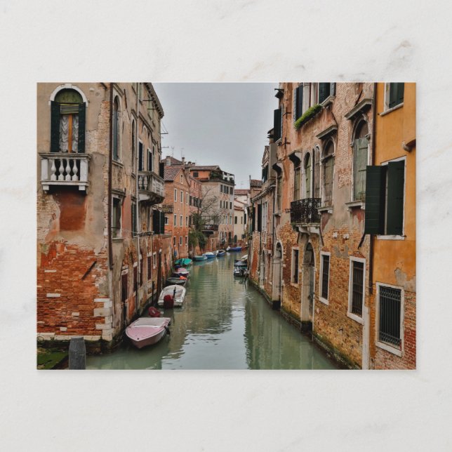 Gebäude entlang der Kanäle von Venedig Postkarte (Vorderseite)
