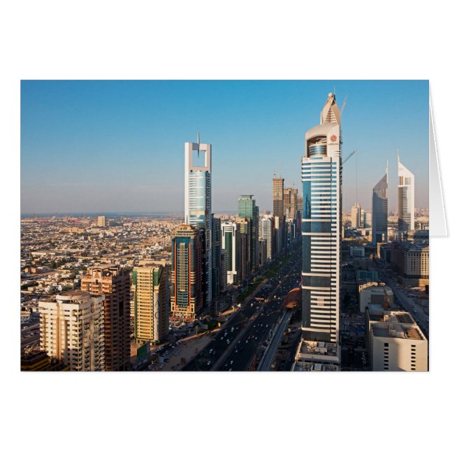 Gebäude entlang der Sheikh Zayed Road, Dubai (Vorderseite (Horizontal))