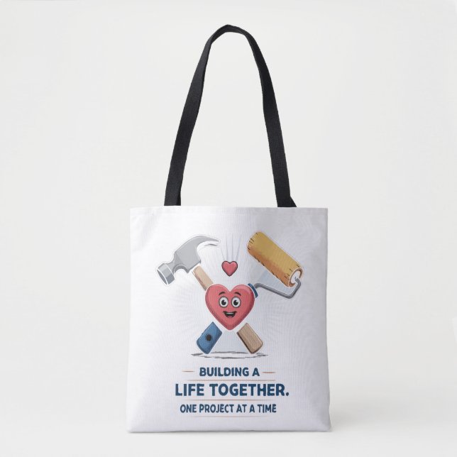 Gebäude für ein gemeinsames Leben | Niedliche DIY  Tasche (Vorderseite)