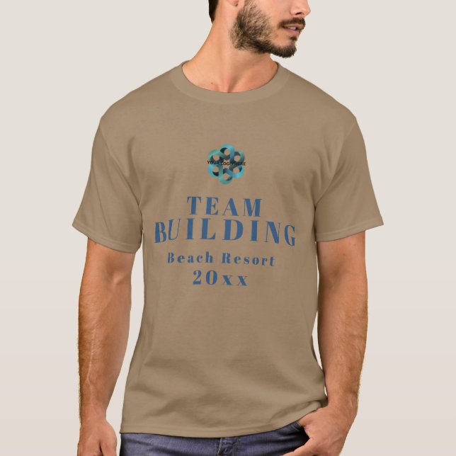 Gebäude für Firmenlogo Mitarbeiter T-Shirt (Vorderseite)
