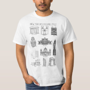 Gebäude für Ihre Architekturstile kennen T - Shirt