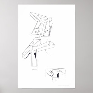 Gebäude Games-K-Monogramm Zeichnete 19 C Poster
