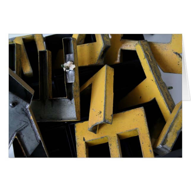 Gebäude Games-Metalbriefe Abstrakt Typografie (Vorderseite (Horizontal))