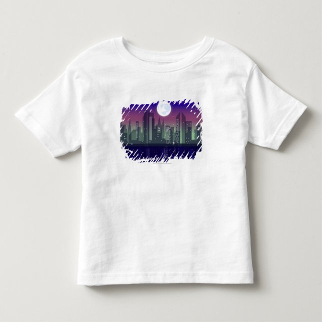 Gebäude geleuchtet nachts kleinkind t-shirt (Vorderseite)