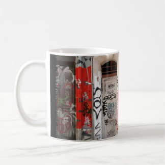 Gebäude Graffitis Kaffeetasse