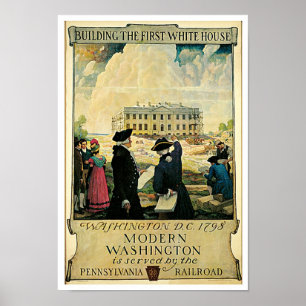 Gebäude im ersten Weißen Haus Poster