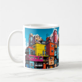 Gebäude im Pop Art Style Kaffeetasse