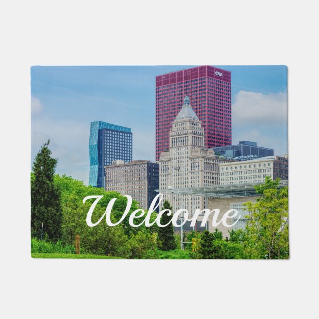 Gebäude in Chicago Doormat Fußmatte (Vorderseite)