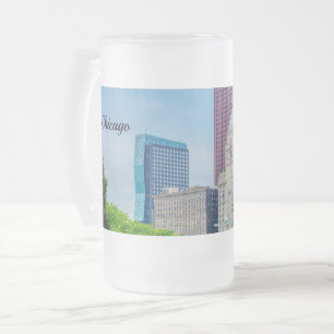 Gebäude in Chicago Mattierte Glass-Bier-Tasse Mattglas Bierglas