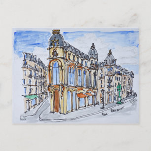 Gebäude in der Rue Reaumur, Paris, Frankreich Postkarte