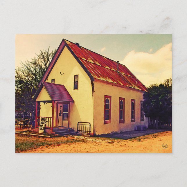 Gebäude in Willow City, TX Postkarte (Vorderseite)