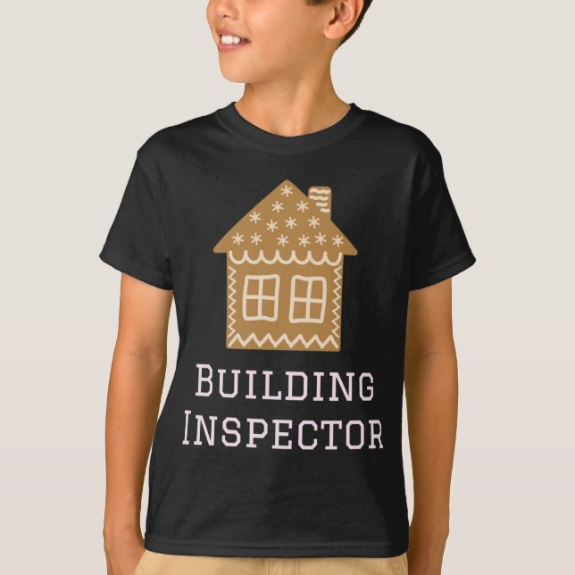 Gebäude Inspector Fun Gingerbread House Decoration T-Shirt (Vorderseite)