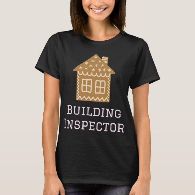 Gebäude Inspector Fun Gingerbread House Decoration T-Shirt (Vorderseite)