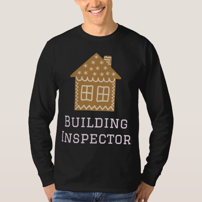 Gebäude Inspector Fun Gingerbread House Decoration T-Shirt (Vorderseite)