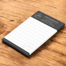 Gebäude-Konstruktion Black Gold Post-it Klebezettel