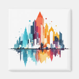 Gebäude Landschaft Moderne Wolkenkratzer Stadtlebe Magnet