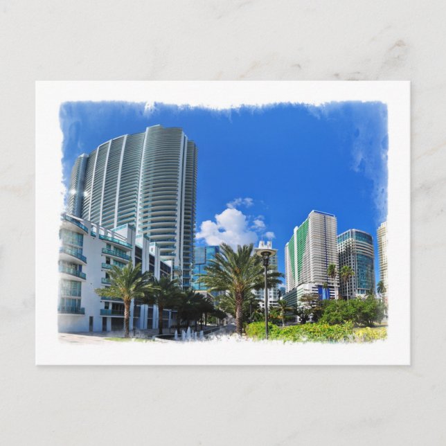Gebäude mit hohem Miami - Postkarte (Vorderseite)