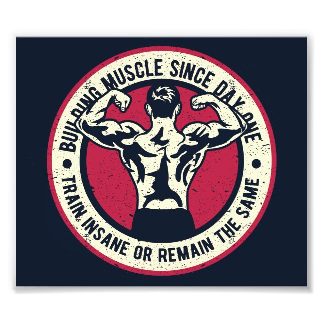 Gebäude Muskel Train Insane oder bleibt gleich Fotodruck (Vorne)