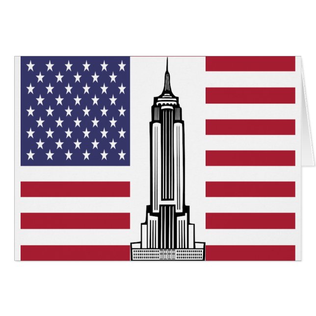 Gebäude-Note-Card des amerikanischen Flaggenstaate (Vorderseite (Horizontal))