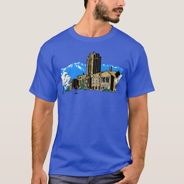 Gebäude Retro T-Shirt (Vorderseite)