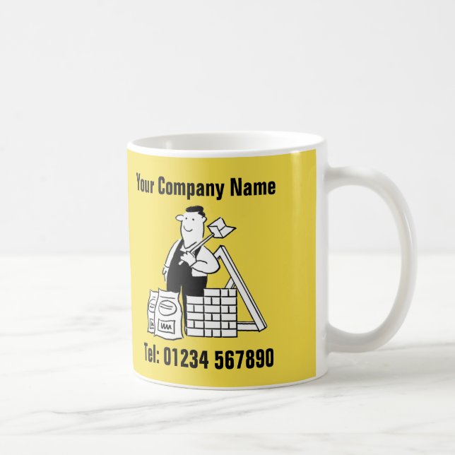 Gebäude Services Cartoon Tasse (Rechts)