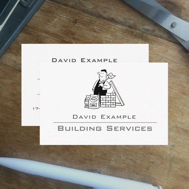 Gebäude-Services mit Illustration Business Card Visitenkarte (Von Creator hochgeladen)