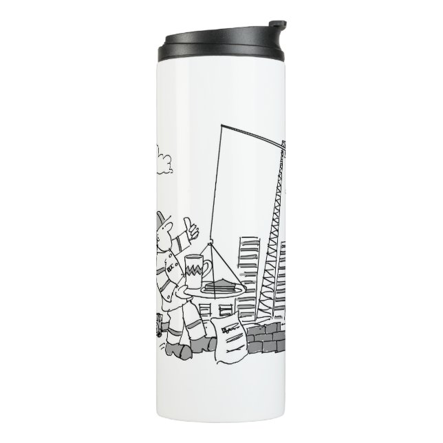 Gebäude Site Overhead Cranbetreiber Thermosbecher (Nach links gedreht)