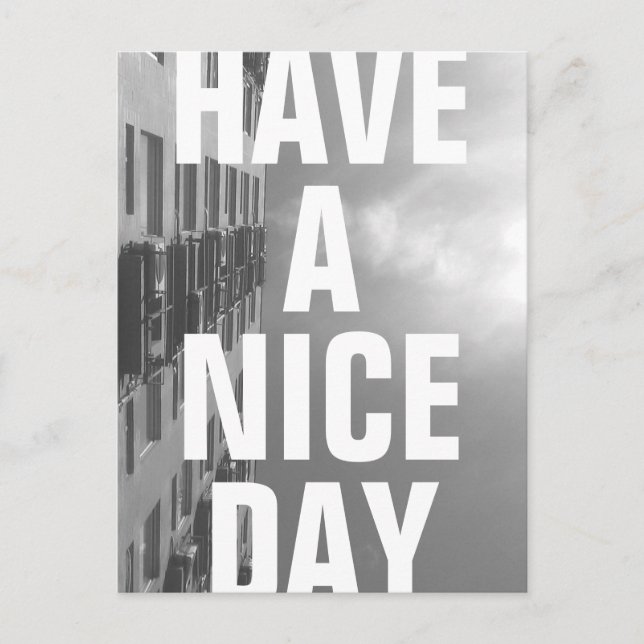 Gebäude & Sky Postkarte (Vorderseite)