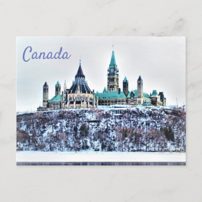 Gebäude Snow Ottawa Postkarte (Vorderseite)