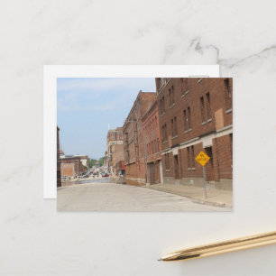 Gebäude und Sackgasse in Burlington, Iowa Postkarte