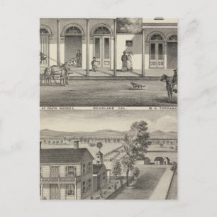 Gebäude Woodland, Yolo Postkarte