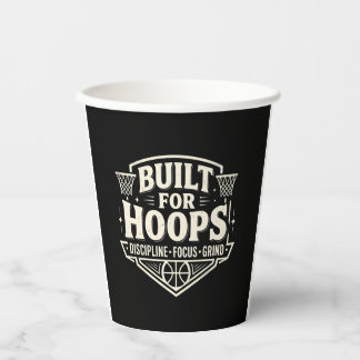 Gebaut für Hoops Basketball Motivation Pappbecher