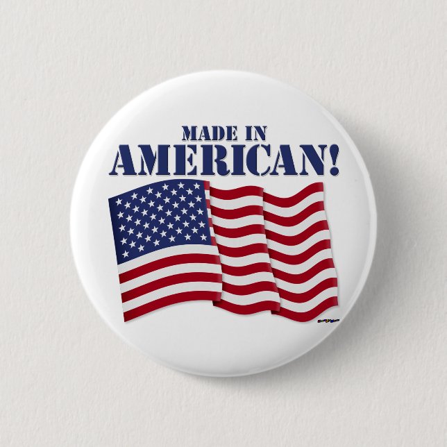 GEBAUT IN AMERIKA! BUTTON (Vorderseite)
