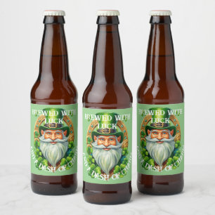 Gebaut mit dem Glück ein Stück Charm St Patrick's  Bierflaschenetikett