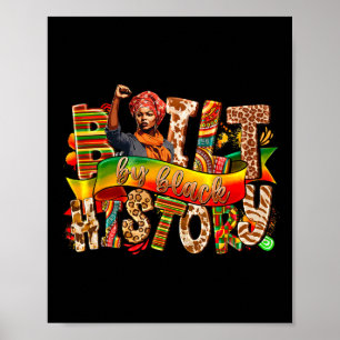 Gebaut von Black History Month Starker afrikanisch Poster