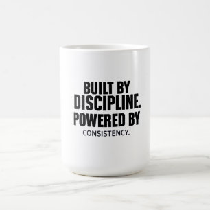 Gebaut von Disziplin Fitness-Shirt – Gym Motivatio Kaffeetasse