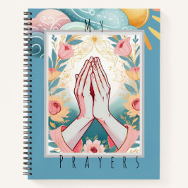 Gebe Journal / Florale Hände im Gebet Christlich Notizbuch
