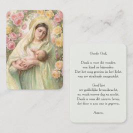 Gebedskaartje Madonna Met Kind Nederlands Visitenkarte