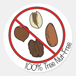 Geben Baum-Nuss 100% frei Runder Aufkleber