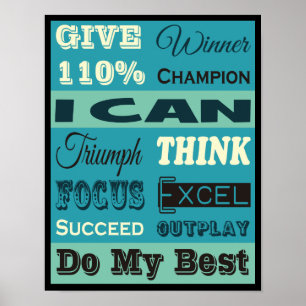 Geben Sie 110% Inspirational motivierend Poster