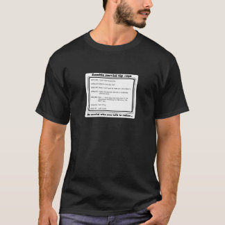 geben Sie acht, wem Sie mit online sprechen T-Shirt