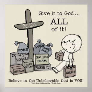 Geben Sie alles Gott Poster