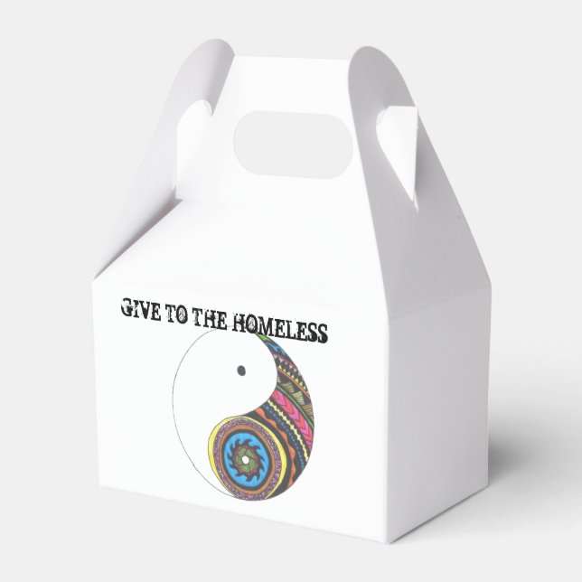 GEBEN SIE AN DAS HOMELESS-FELD GESCHENKSCHACHTEL (Vorderseite)