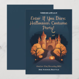 Geben Sie an, wenn Sie wagen Halloween Kostüm Part Einladung