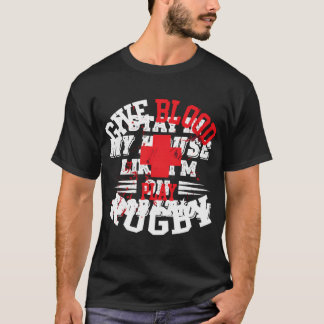 Geben Sie Blood Play Rugby Player Jersey T-Shirt