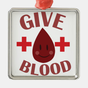Geben Sie Blut Silbernes Ornament