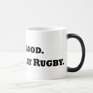 Geben Sie Blut. Spielen Sie Rugby Verwandlungstasse