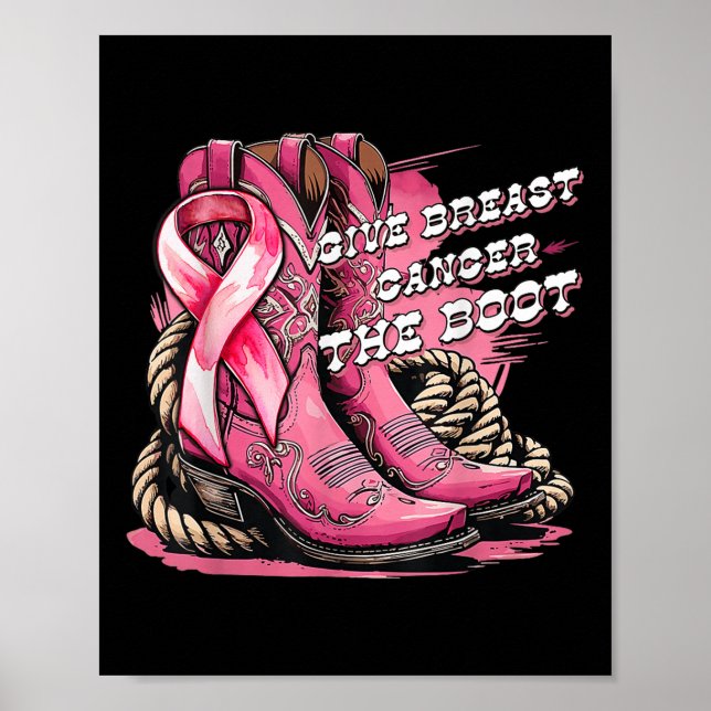 Geben Sie Brustkrebs dem Stiefmütterchen Brustkreb Poster (Vorne)