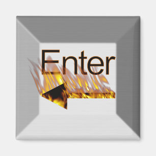 Geben Sie Computer-Taste auf Feuer ein Magnet