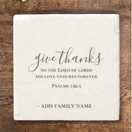 Geben Sie dank Bible Scripture Custom Decoder Gesc Steinuntersetzer